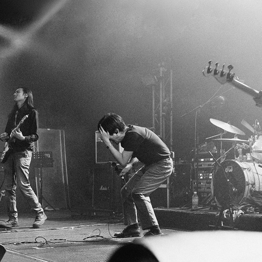 Hong Kong band An ID Signal pictured on stage.