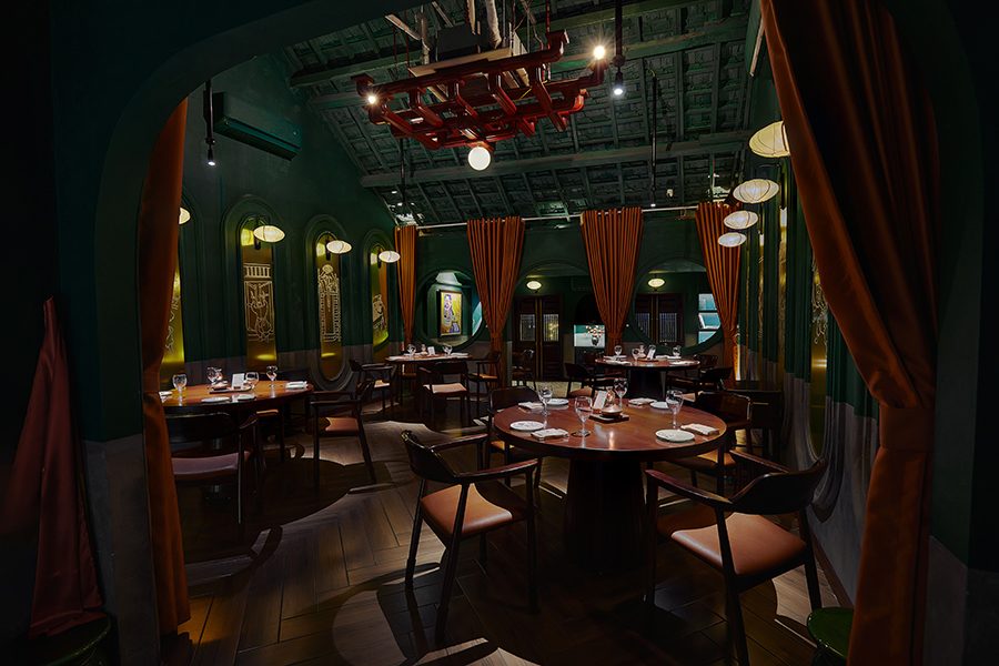 The interior of Gia Restaurant in Hanoi.