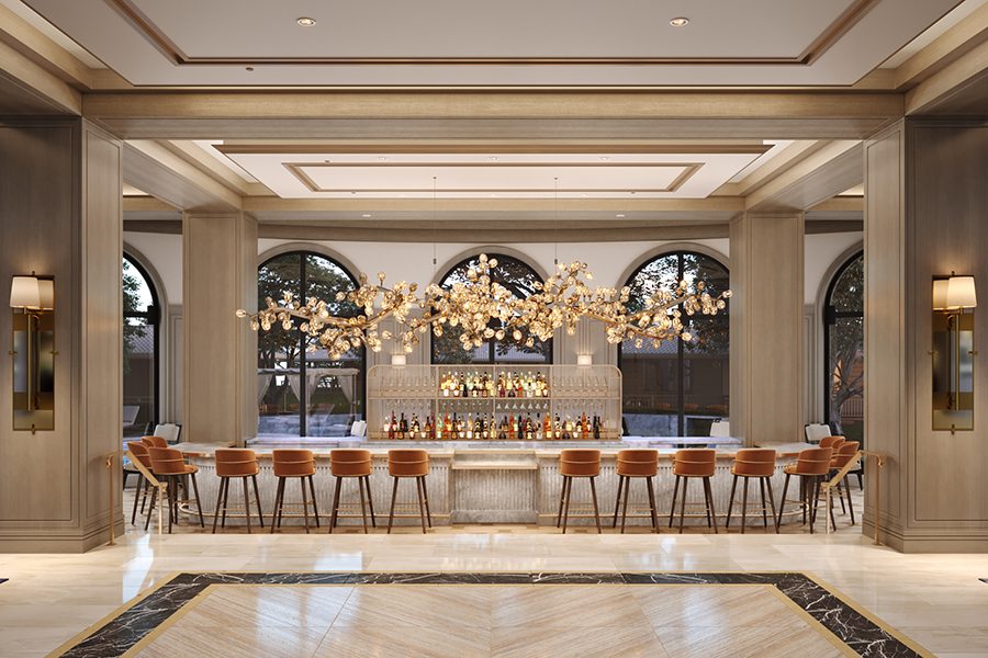 Bar at The Ritz-Carlton Dallas Las Colinas.