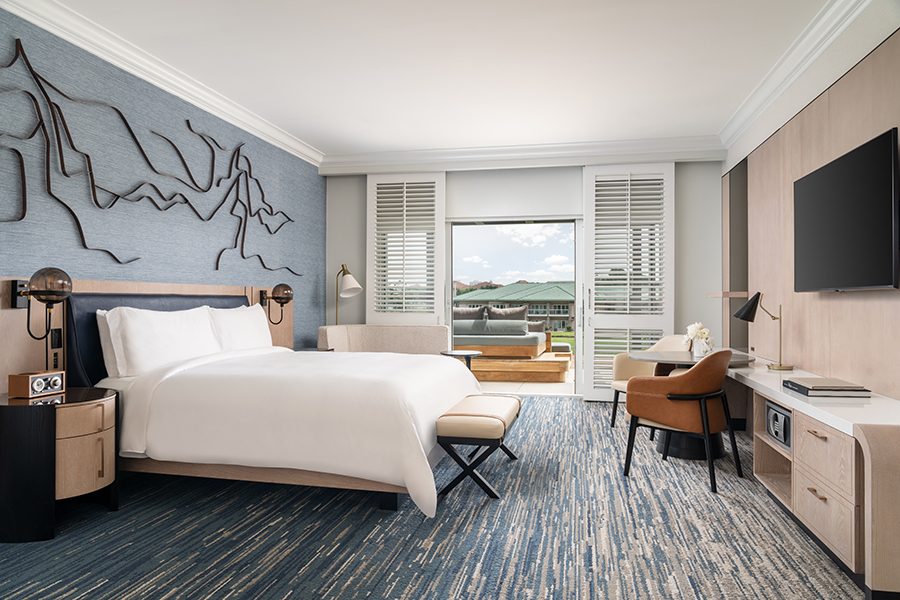 Bedroom at The Ritz-Carlton Dallas Las Colinas.