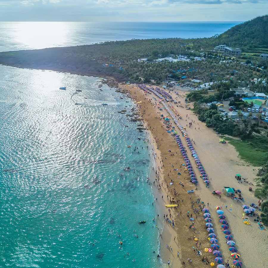 Aerial shot of Jialeshui beach.