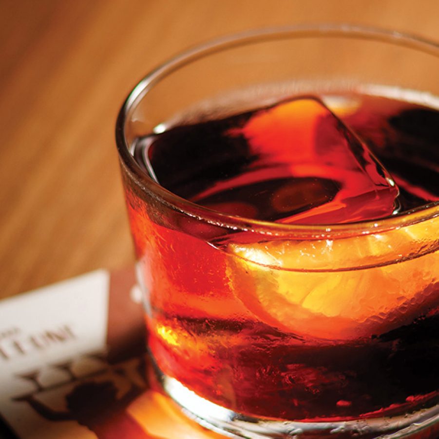 A drink on top of a coaster at Bar Leone in Hong Kong.