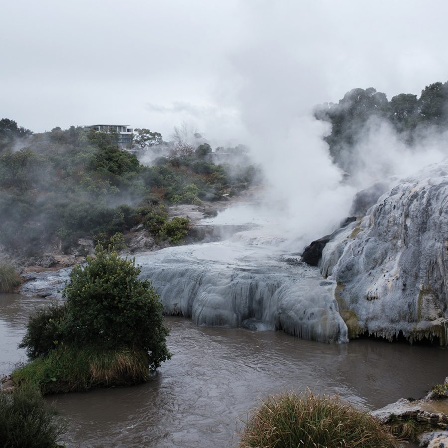 A geyser at Te Puia geothermal park.