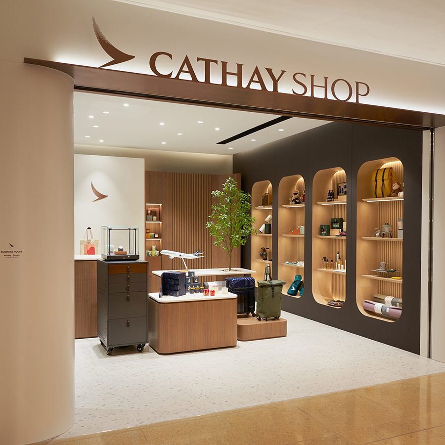 An exterior view of the entrance at Cathay Shop – Cityplaza retail space in Taikoo Shing