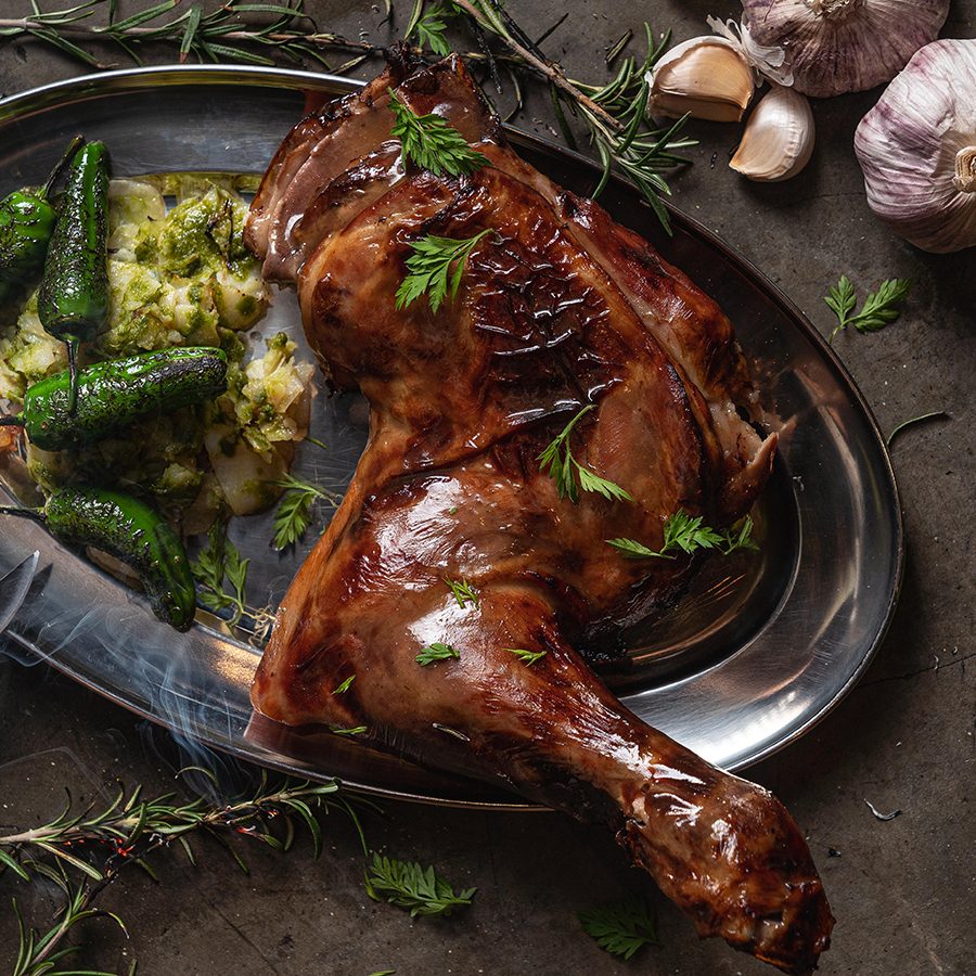 Suckling lamb leg, slow-cooked and roasted, available at 22 Ships at PMQ in Central.