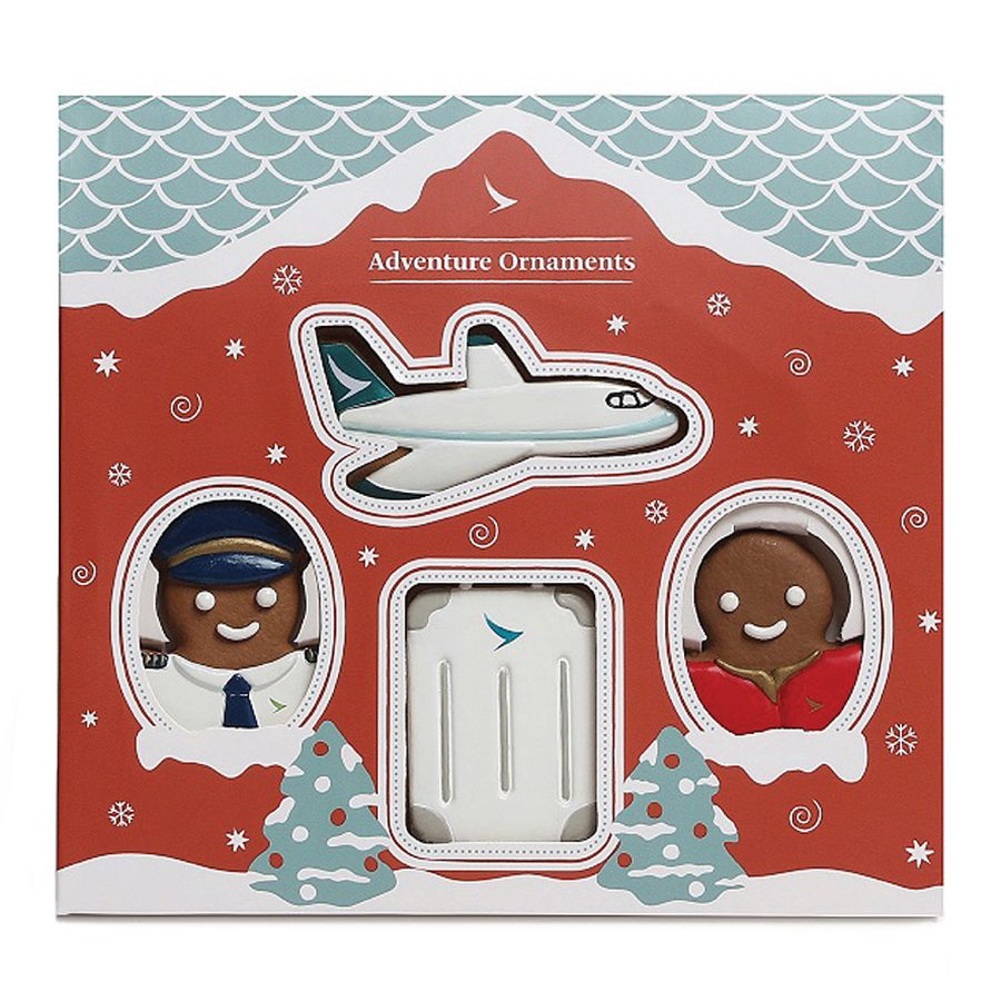 Product shot of  the Cathay Pacific Adventure ornaments.