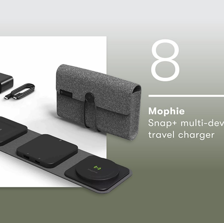 Product shot of Mophie’s Snap+ multi-device travel charger.
