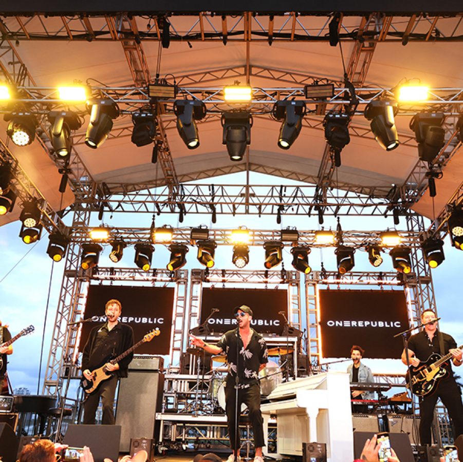 Band One Republic performing on stage  