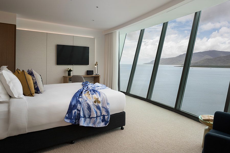 Interior of a sea-facing room in Crystalbrook Riley.