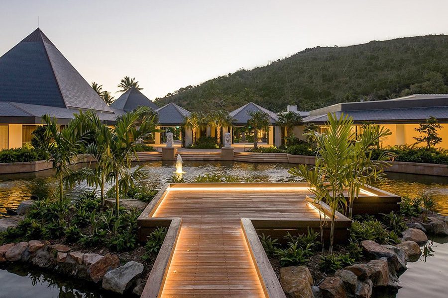 Exterior of Intercontinental Hayman Great Barrier Reef’s beachside villas. 
