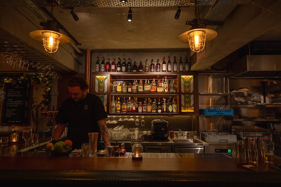 Shot of the bar at Bourke’s.