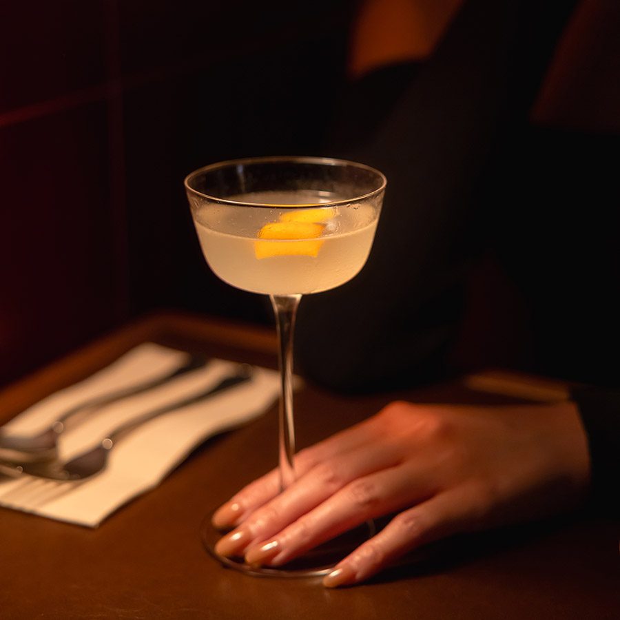 Cocktail being served at Bourke’s.