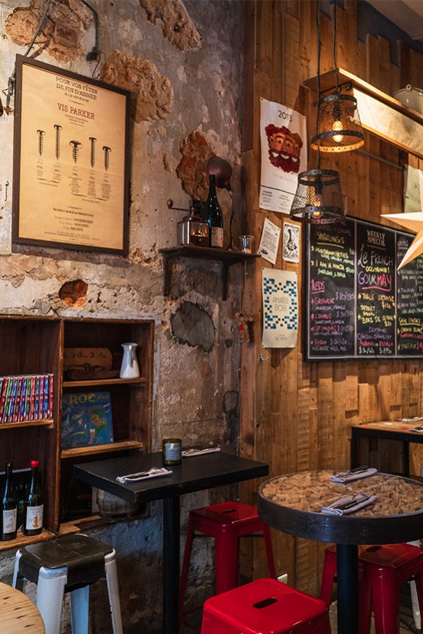 Interior shot of La Cabane Wine Bistro.
