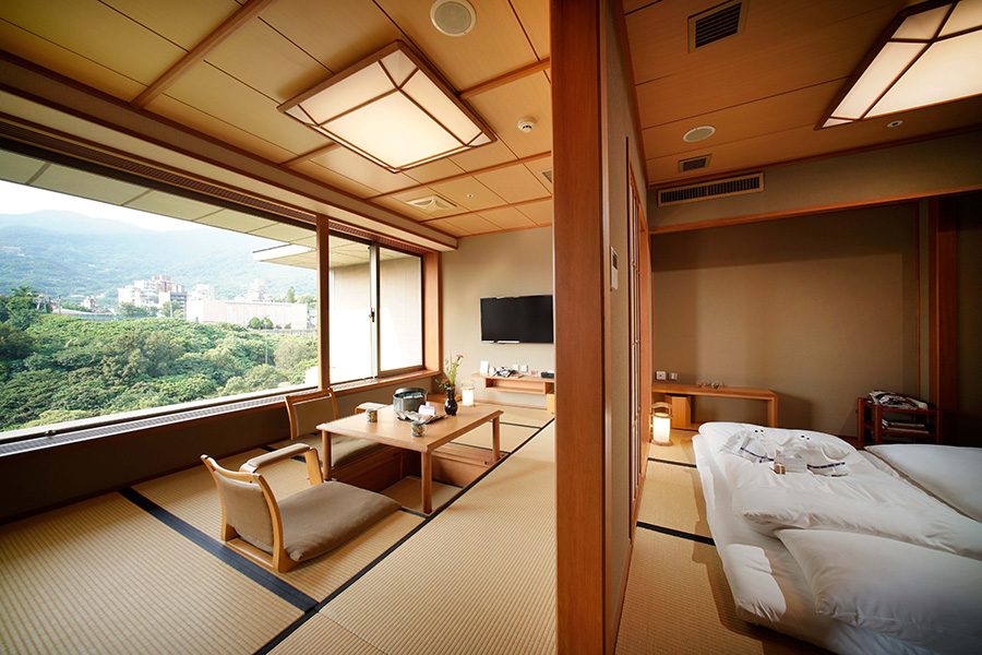A view of the interior design of Taipei Radium Kagaya International Hotel in Beitou, Taipei.
