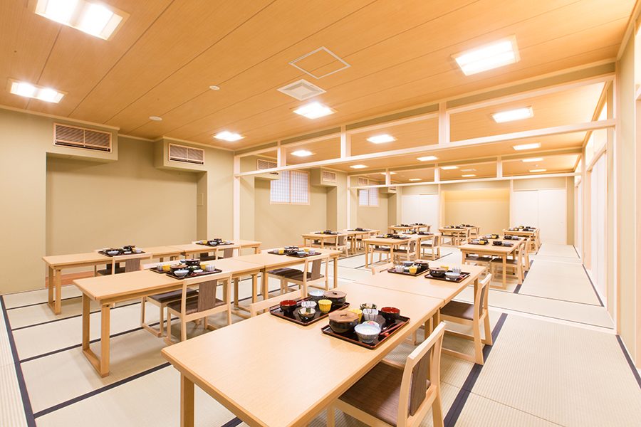 Dining room in Waqoo Shitaderamachi in Osaka.