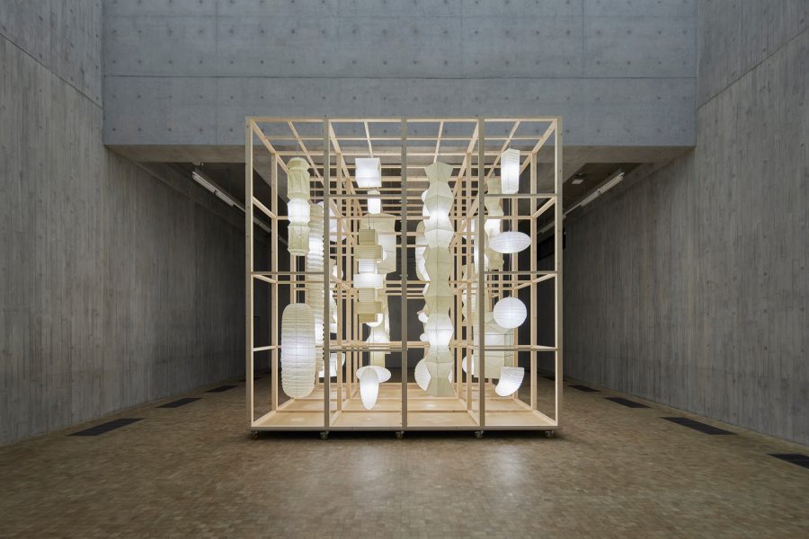 Installation view of Danh Vo’s Akari by Noguchi⁠ in M+’s Found Space. 