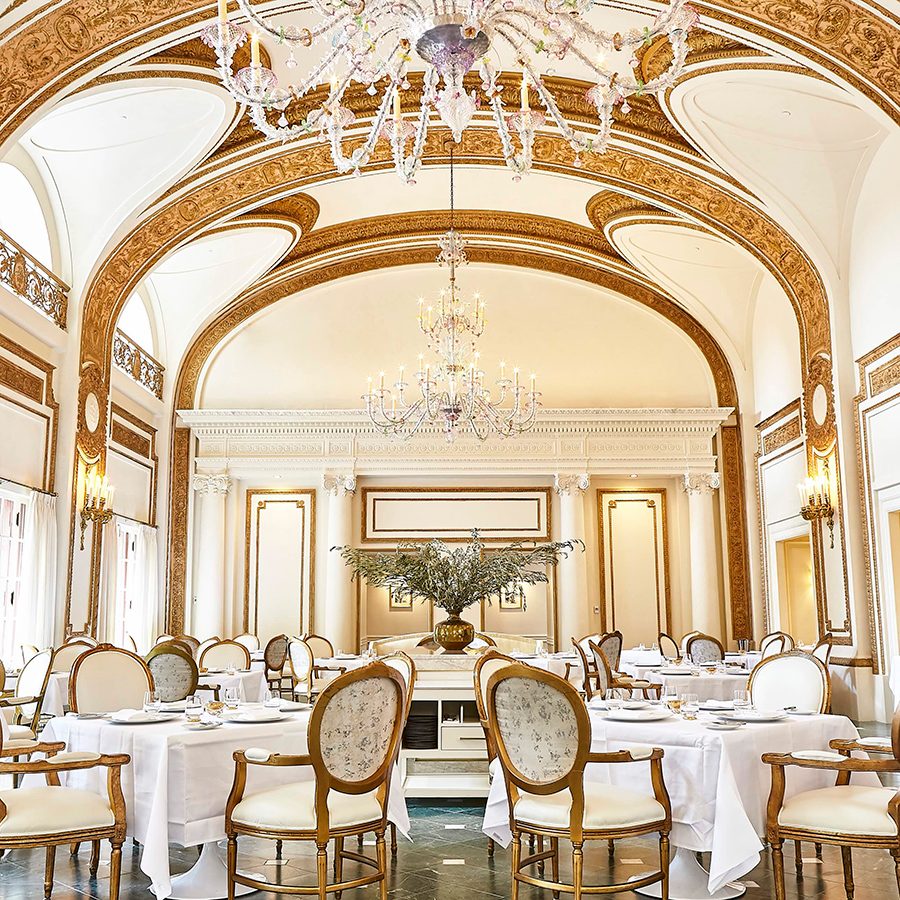 Interior of The French Room at The Adolphus Hotel in Dallas-Forth Worth. 
