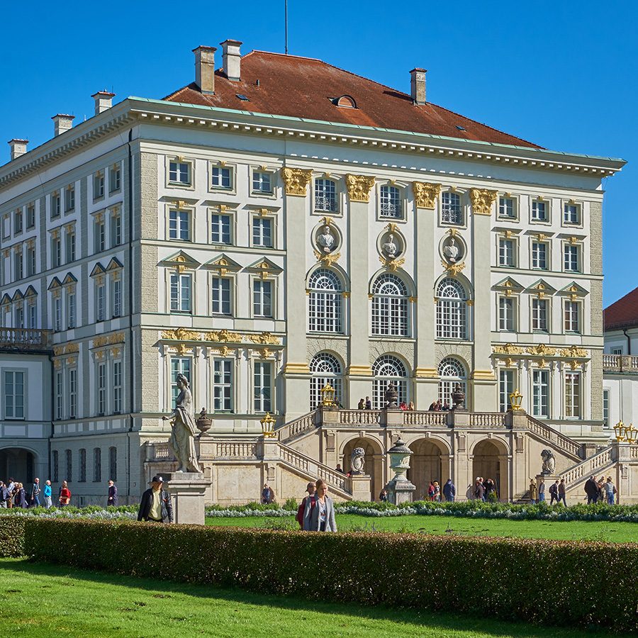 Exterior of the Nymphenburg Palace in Munich. 