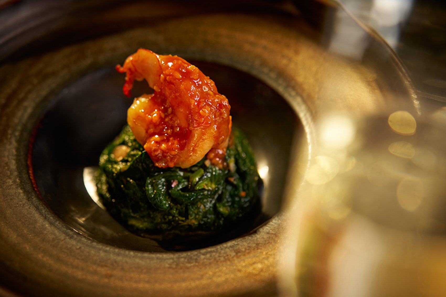 Pan-fried prawn by Mott 32 for Cathay.