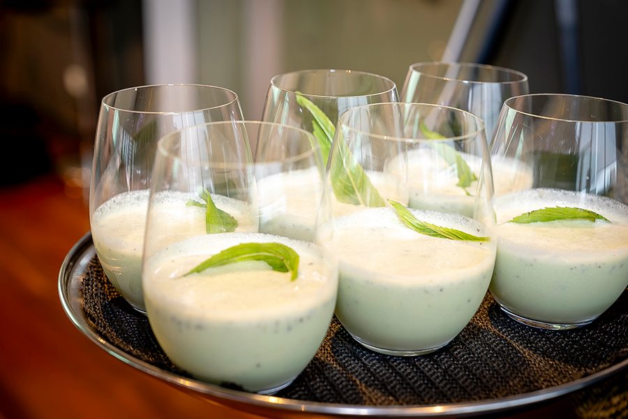 A tray of Cathay Delight mocktails at Cathay’s celebration in Sydney.