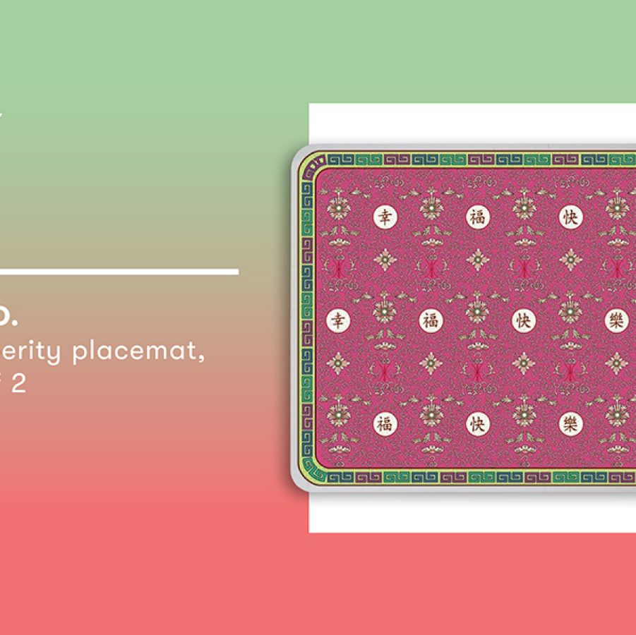 Product shot of G.O.D.’s prosperity placemat.