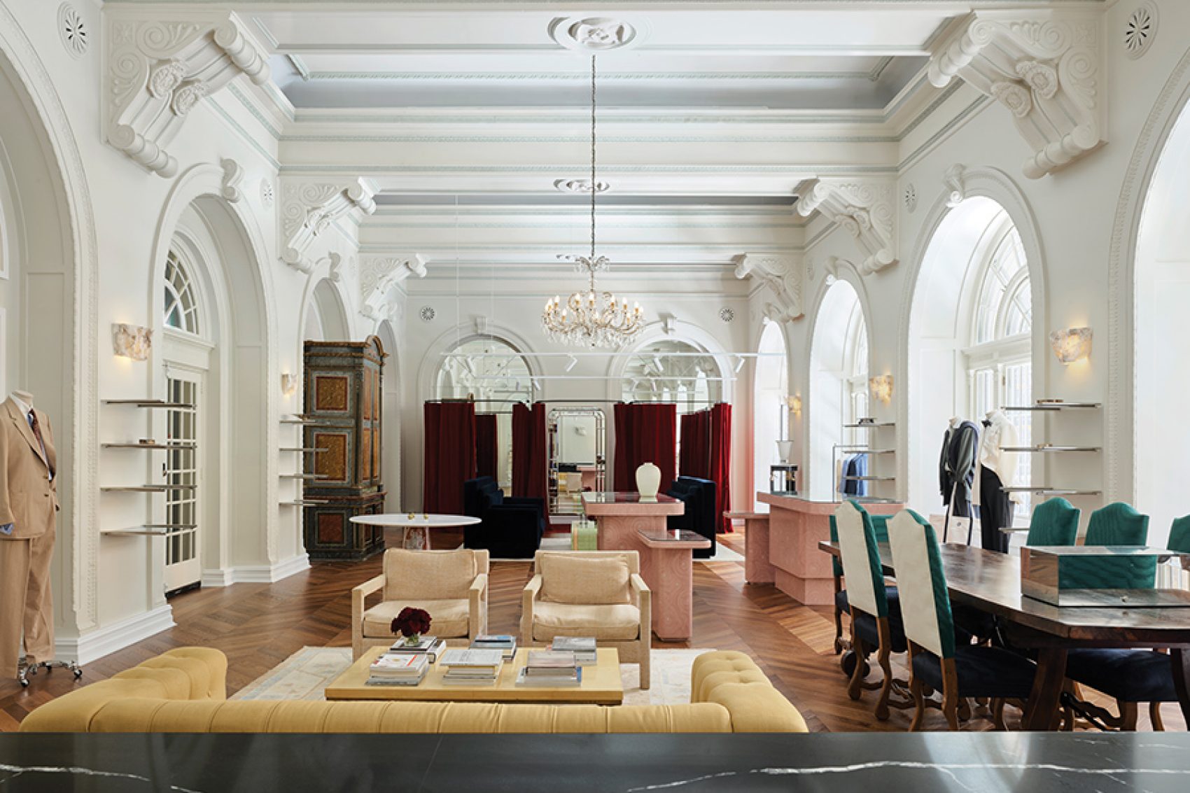 Wide angle shot of P Johnson showroom in Sydney CBD.