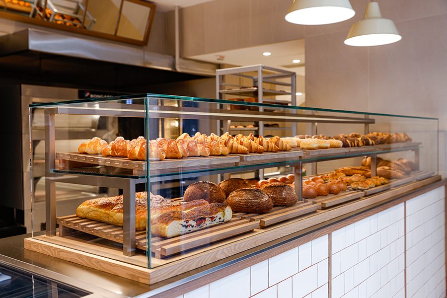 A selection of bread inside Truffle Bakery in Hong Kong. 