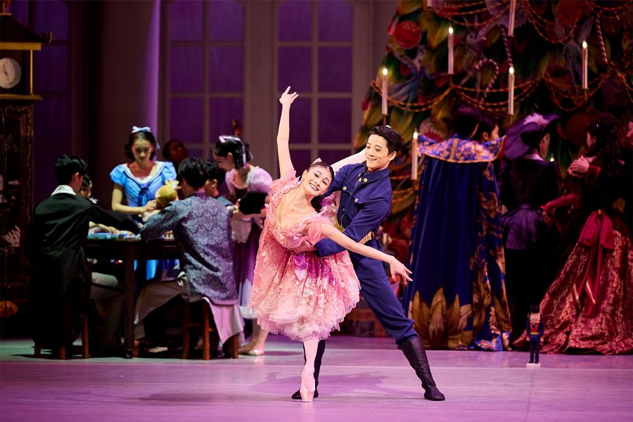 Ballet dancers performing in the Hong Kong Ballet’s Nutcracker.