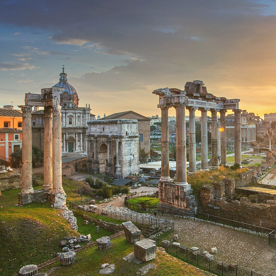 View of the Roman Forum.