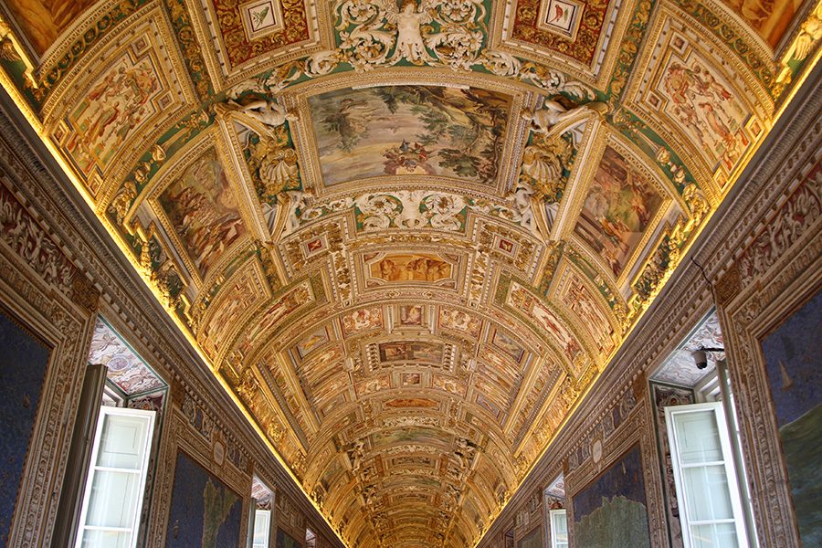 Ceiling at the Vatican Museums.