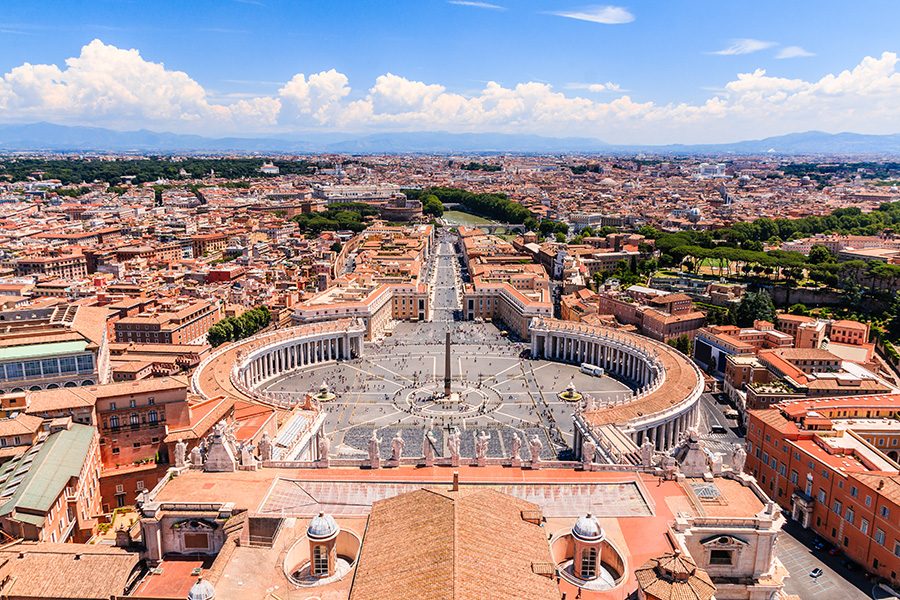 View of the Vatican City from above.