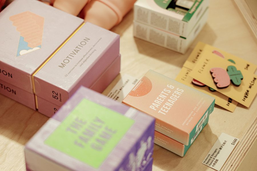 A closeup of various sustainable products sold at zero-waste store Slowood.