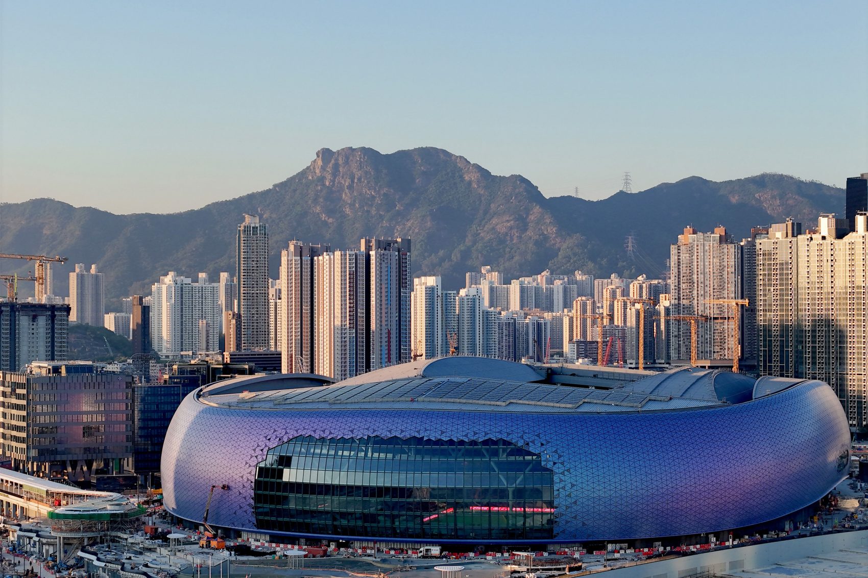 Hong Kong’s Kai Tak Sports Park in the daytime.