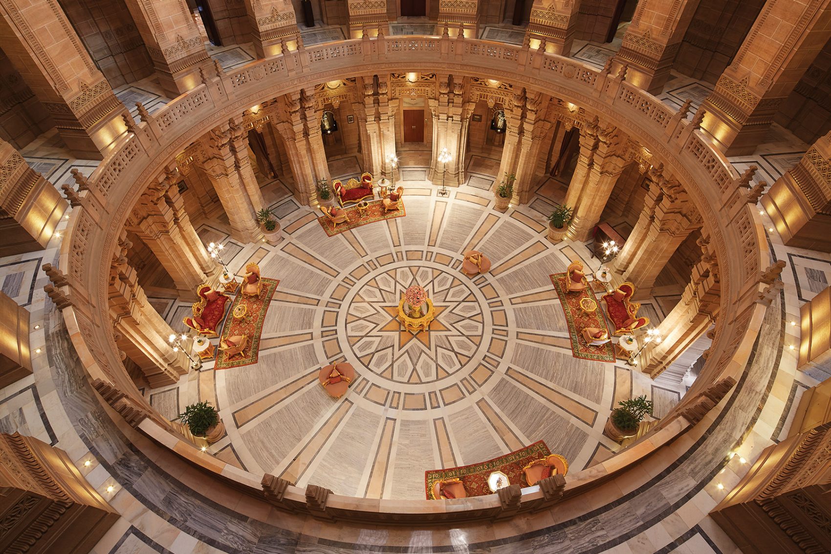 Shot of a hall in Umaid Bhawan Palace