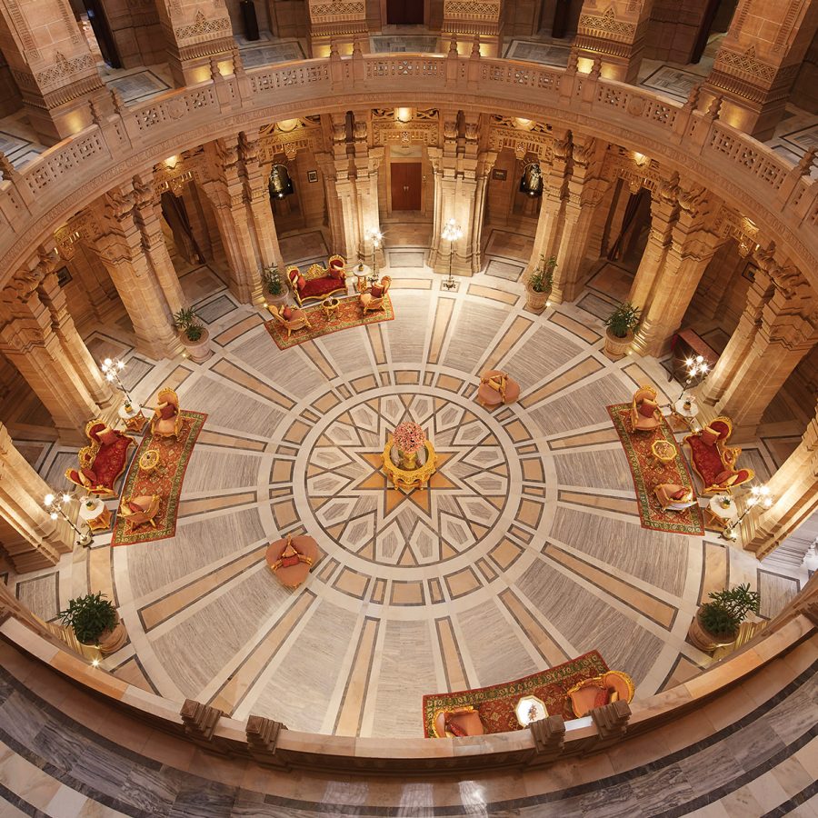 Shot of a hall in Umaid Bhawan Palace
