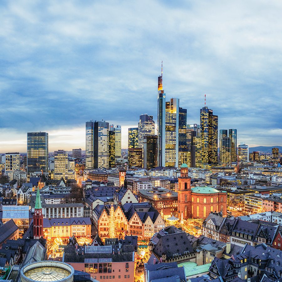 Skyline view of Frankfurt