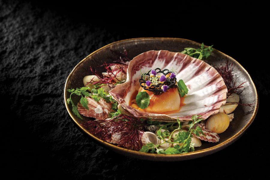 A seafood dish at fine dining restaurant Ambré Ciel.