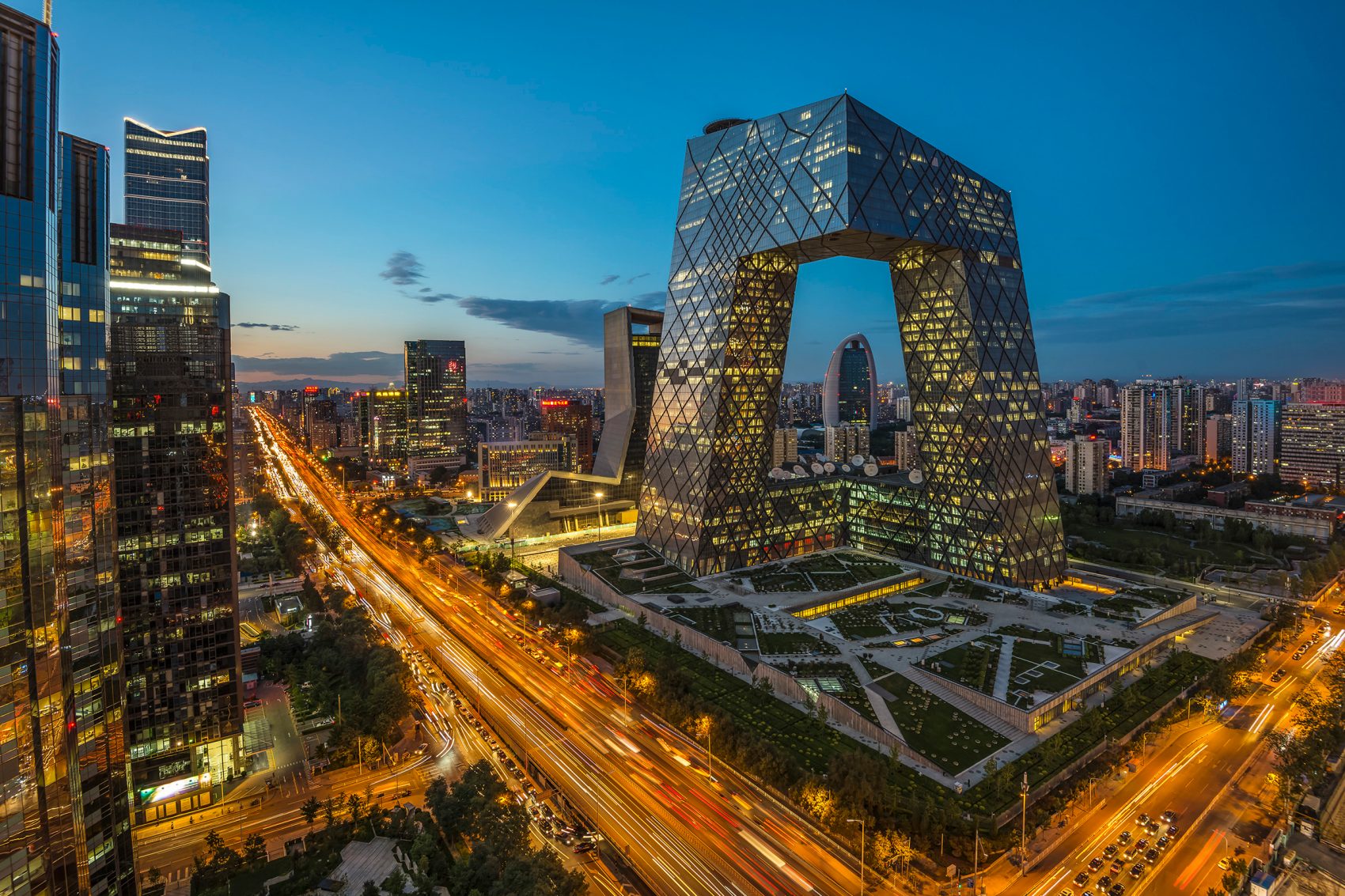 CCTV tower in Beijing.