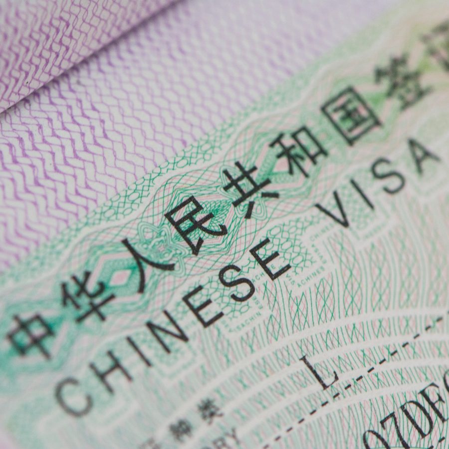 Chinese visa.