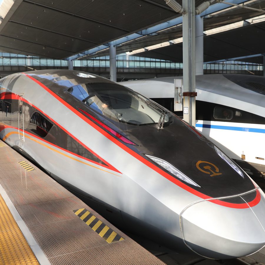 High-speed rail in China.