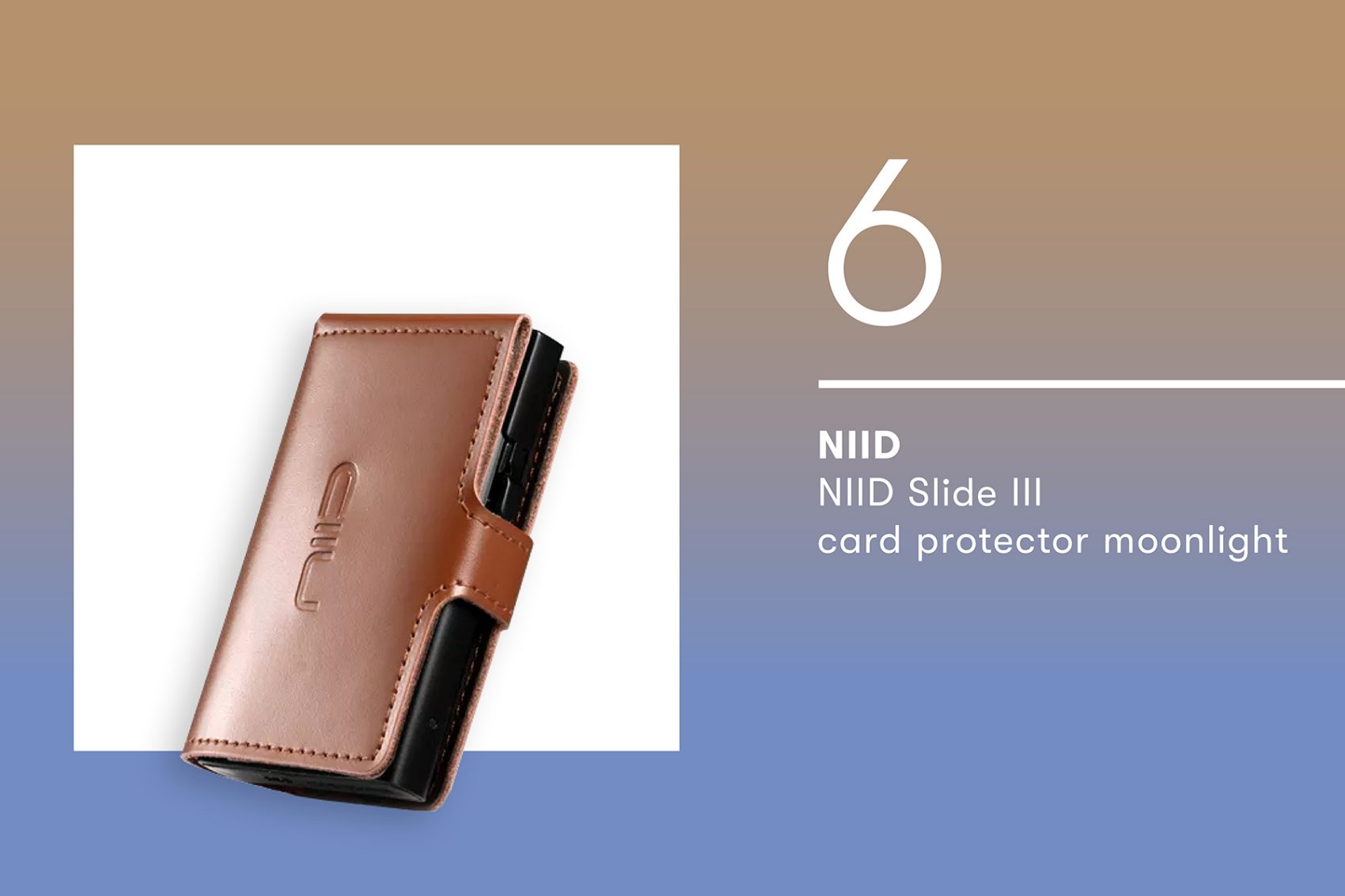 Shot of the NIID Slide III card protector in moonlight.