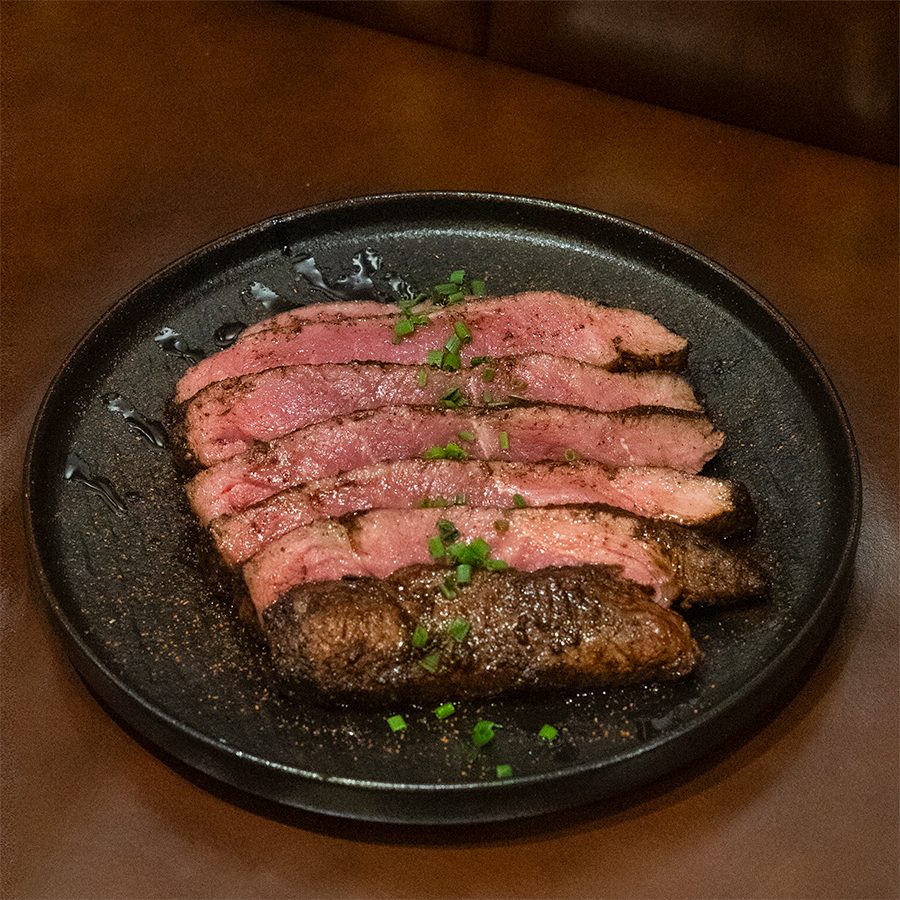 Hanger steak at Urban Coffee Roaster.