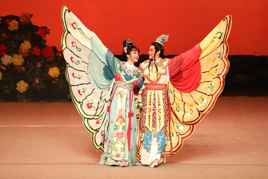 Performers from the Shanghai Yue Opera House during a performance of The Butterfly Lovers.
