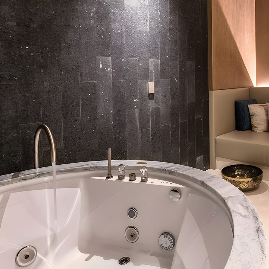 A private jacuzzi at the Rosebay Spa, which guests can enjoy as part of the Lovers’ Dream Retreat package at the Grand Hyatt Jeju.