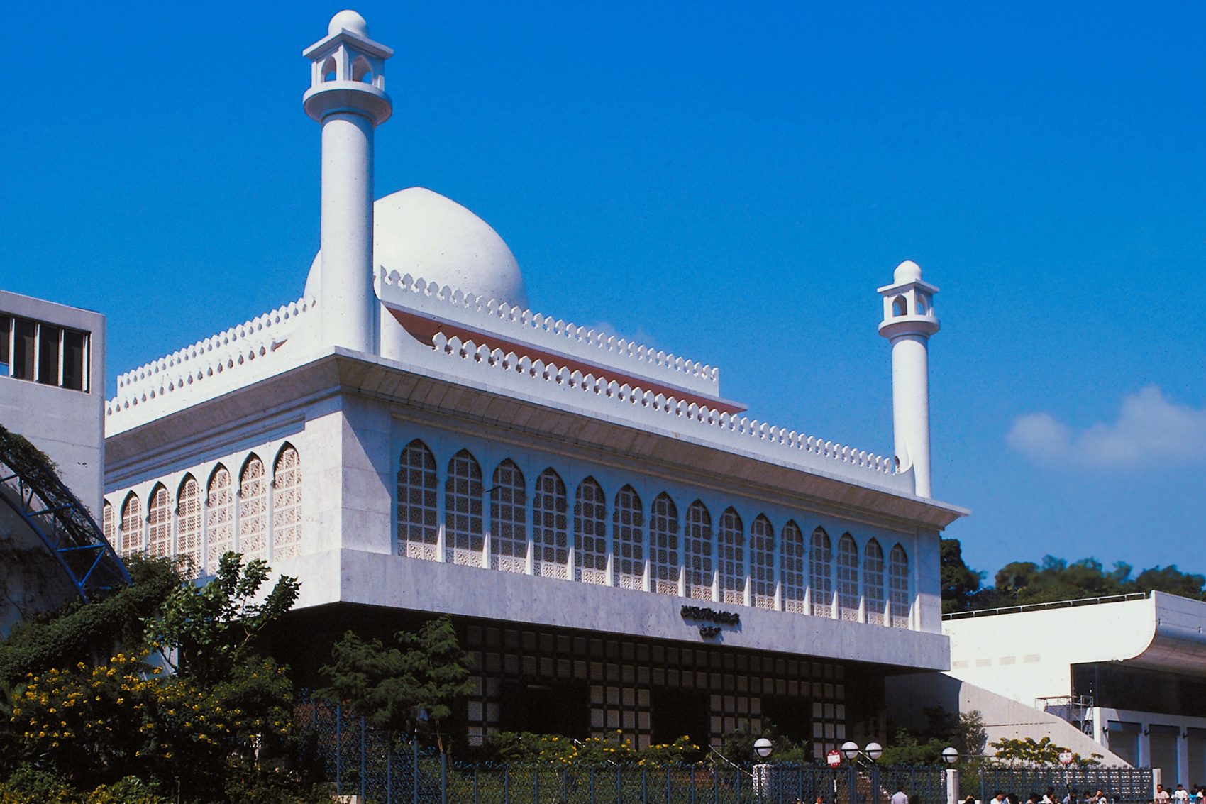 An exterior view of Hong Kong’s largest mosque Kowloon Masjid in Tsim Sha Tsui during daytime.