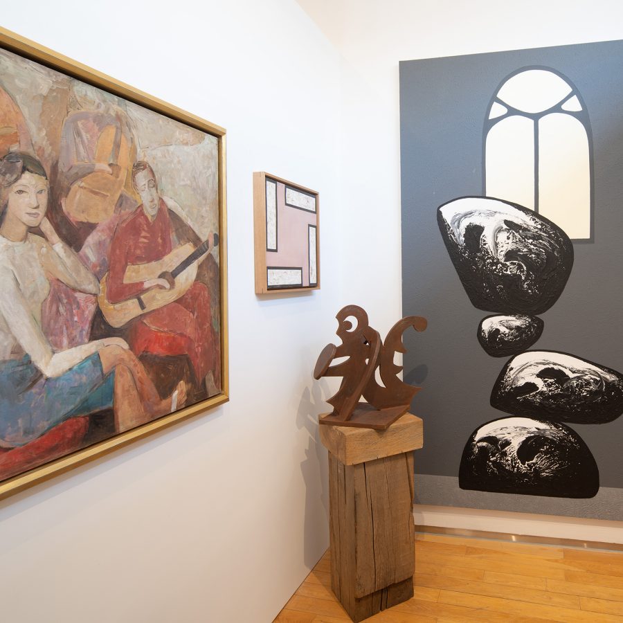 View of artwork on display at 10 Chancery Lane.