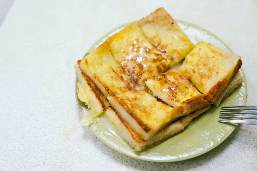 A plate of French toast from Shui Kee Coffee at Sheung Wan Market and Cooked Food Centre.