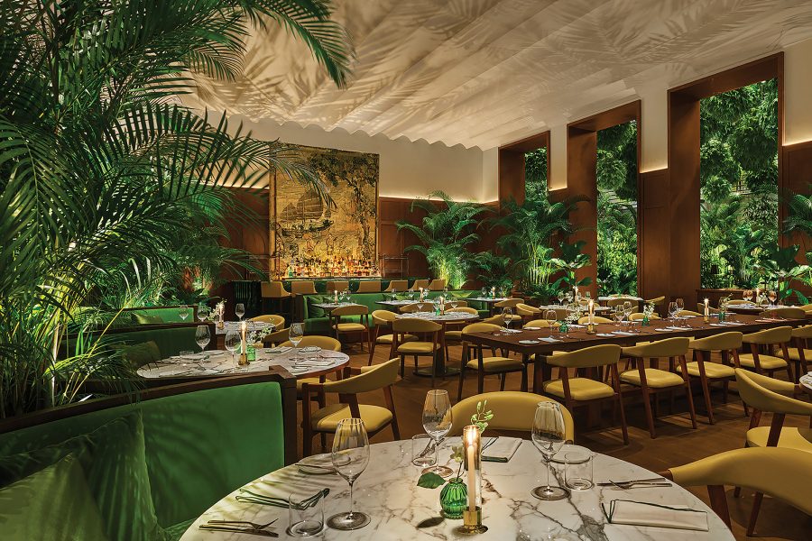 The interior of Fysh at Edition in Singapore.