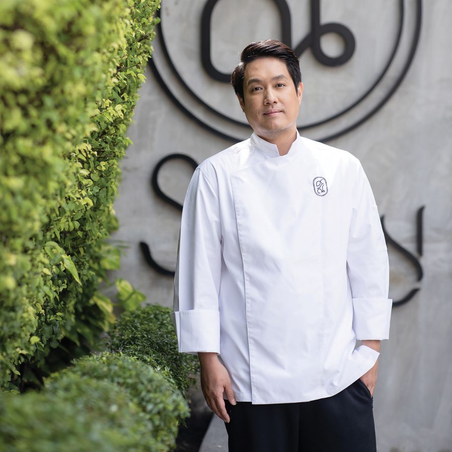 Chef-owner Supaksorn Jongsiri of Sorn standing outside