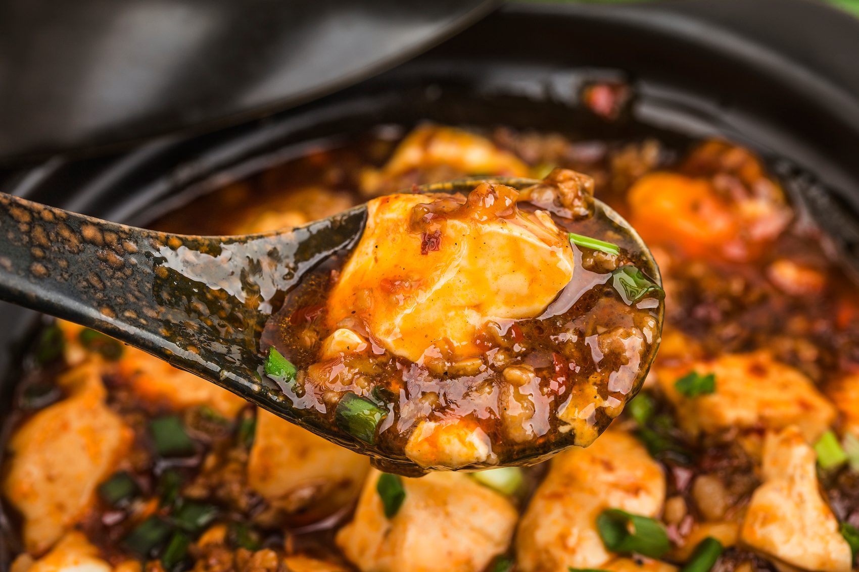 Mapo tofu is a signature spicy dish that you can try in Chengdu.